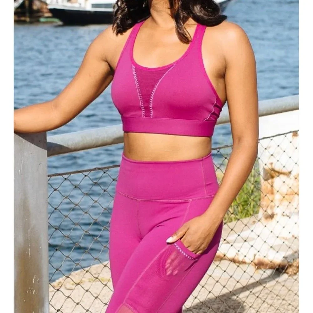 Fabletics Zoe high impact sports bra III size XXS magenta NWT